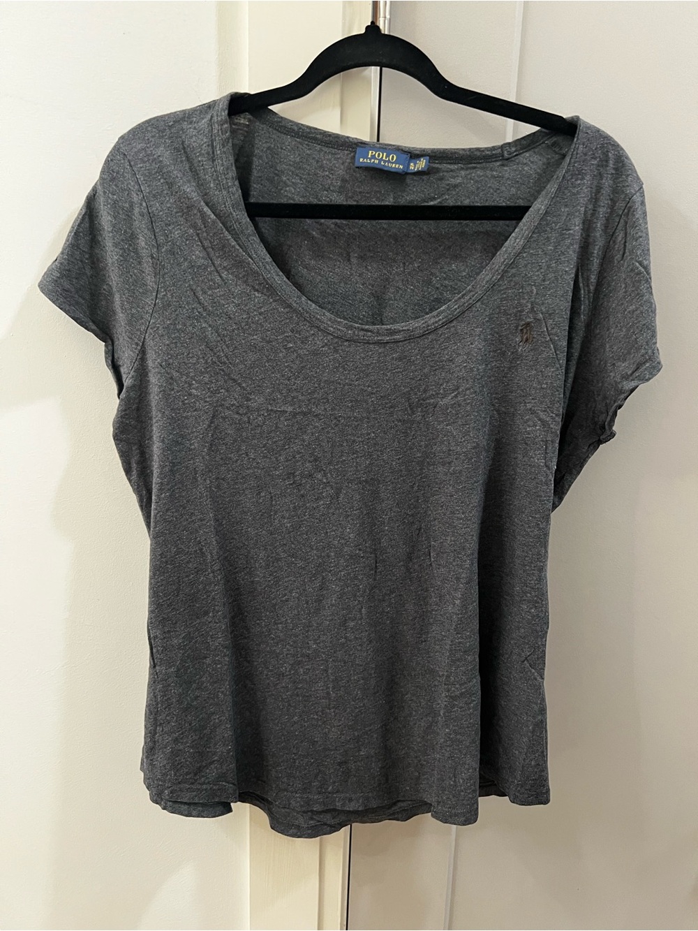Polo by Ralph Lauren Women’s Charcoal Scoop Neck Tee